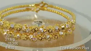 22 ct Gold Bangle |Bracelets | designs with WEIGHT and PRICE
