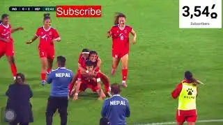 Three nation cup championships NEP🇳🇵lead by 2 goals against IND women football team 2 goal by samba 