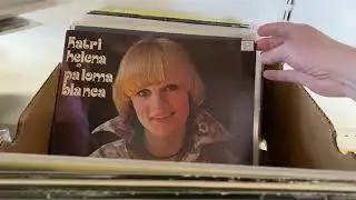 20210522 browsing some LPs on a Finnish flea market