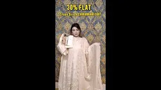 cross stitch CHIKANKARI SUIT