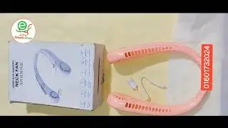 New Hanging Neck Fan Personal Wearable Neckband 3 Speeds Adjustment TwinTurbo Leafless 360&deg; Neckband