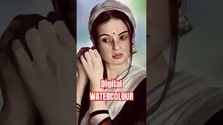 Is this Digital? 😱 Realistic Watercolor Painting in Procreate (Woman in Saree)