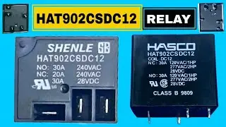 HOW TO CHECK RELAY HAT902CSDC12 WITH MULTIMETER 🆕 || HAT902CSDC12 30A240v Relay Testing in Hindi ✔️