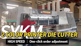 SYKM 2 Color Flexo printer die cutter carton box making machine