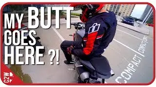 TWO GUYS 2 UP on a MOTORCYCLE!!