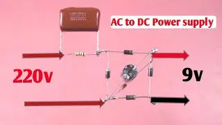 how to make 9v power  supply without transformer.electronic project.