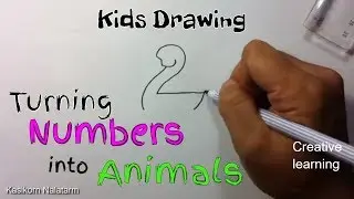 Kids Drawing | Turning Numbers into Animals Numbers 1-9