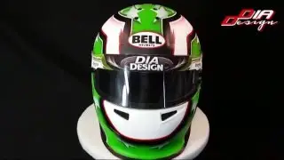 Aerografie caschi Kart , Racing helmet Custom painter Design
