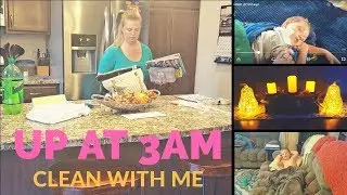sleep insomnia clean with me // up at 3am cleaning motivation // morning cleaning routine