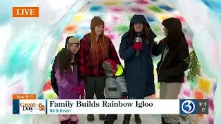 Family builds igloo in North Haven