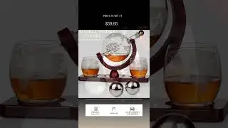 Elevate Your Home Bar: PONPUR Whiskey Decanter Globe Set - The Perfect Gift for Him