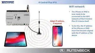 R-Control Plus IP 8 : Access for an iPhone or an iPAD