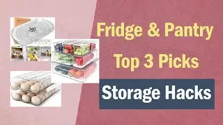 Smart Fridge Storage Hacks 🧊 | Lazy Susan, Stackable Bins, Egg Holder