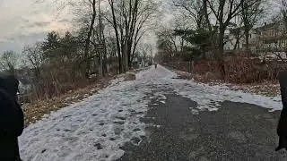 Columbia Trail Ice Gravel Biking - Return to Parking Lot in High Bridge (Part 8)