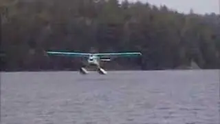 Kitfox Floatplane Landing Tyson Lake Ontario