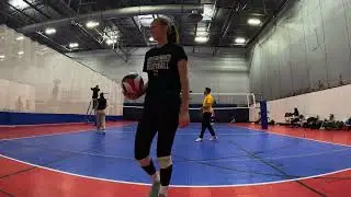 Michael & Son Sportsplex pool play against Christy friend set #1