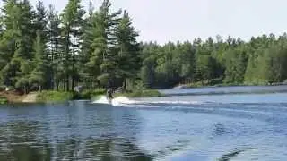 Snowmobile Lake Crossing Fail