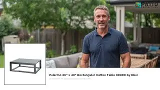 Ebel Palermo 26x48 Rectangular Coffee Table 80890 | Luxury Outdoor Woven Coffee Table for Patios