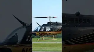 Slow-motion departure of a Bell JetRanger 🚁