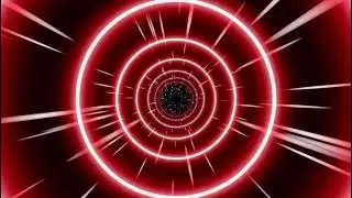 Red Neon Lights Circle Tunnel Background | Neon Circle Tunnel Effect