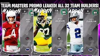TEAM MASTERS PROMO LEAKED! ALL 32 TEAM BUILDER PLAYERS REVEALED! | MADDEN 21 ULTIMATE TEAM