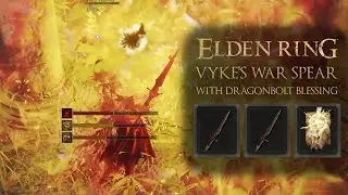 Vyke's War Spear with Dragonbolt Blessing PVP (lv120 Duel, Invasion) // Elden Ring