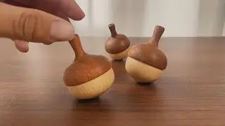 DadCarved Wooden Spinning Tops Overview
