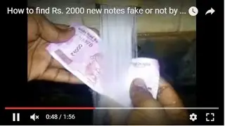 How to find Rs. 2000 new notes fake or not by water wash