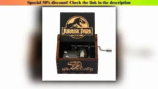 Best HOT Wooden Hand Crank Black Jurassic Park Music Box Children's Holiday Gifts Christmas Gifts N