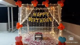 Only Gujarat Don't call | Surprise Birthday Decoration || Decoration on terrace || Decoration ||