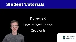 Python 6.1 - Lines of Best Fit and the Gradient (11/16)