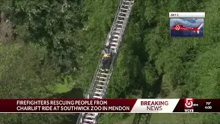 Firefighters evacuate passengers from zoo's Skyfari ride