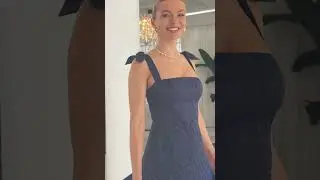 Elegant in Navy The Floral Jacquard Ruffle A-line Dress