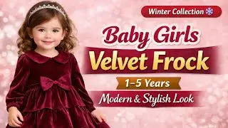 1–5 Year Baby Girls Velvet Frock | Modern & Stylish Frock