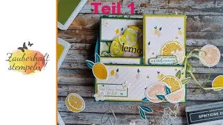 Teil 1 | Geschenkset deluxe | SPRITZIGE ZITRONEN | Yogurette | Tee | Verpackung | Stampin' Up! | Box