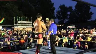Dustin Starr w/Maria vs Derrick King