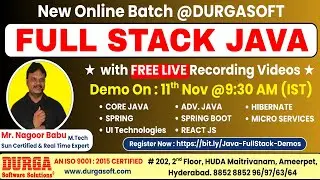Full Stack Java Online Training @ DURGASOFT