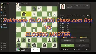 Pokimane (ELO1000) Chess.com Bot Versus ELO3500 Master