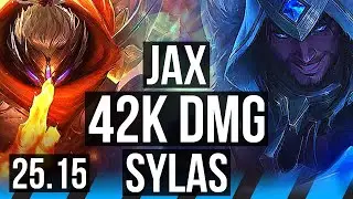 JAX vs SYLAS (MID) | 42k DMG, Legendary, 19/4/4 | KR Master | 25.15