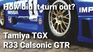 Calsonic R33 Skyline GT-R, Applying the stickers to the Tamiya TGX kit #44004, Vintage nitro RC car