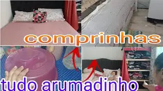 Mini vlog/ arrumando meu cantinho comprinhas ,atualizando as novas coisas ,coloquei curtina na pia.