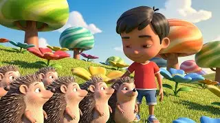 Minecraft Baby Hedgehog Rolled Down a Hill AV1 | Nursery Rhymes for Kids & Baby Songs