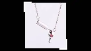 Women wine bottle cap necklace jewelry #neckalce #usa