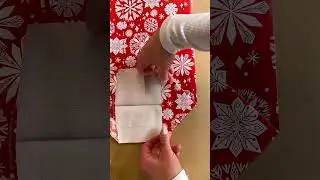 🎅🏻 How to make a gift bag. Easy way to wrap awkward shapes. #gifting #wrapping #Christmas #giftideas