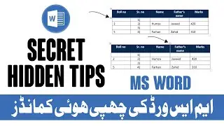 Secret Hidden Tips in MS Word Urdu Hindi | How to Fast Insert Columns-Rows Table of MS Word