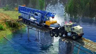 Truck Carrying A BRIDGE?! Extreme MudRunner Crossing 2024
