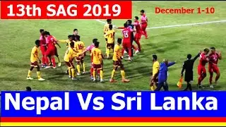 Nepal Vs Sri lanka football in SAG games in Nepal ||South Asian Games in Nepal|SAG Football 2019