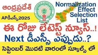 Ap Dsc Latest News Today | Ap Dsc 13 Districts Merit Lists Selection Lists Release Date 2025 