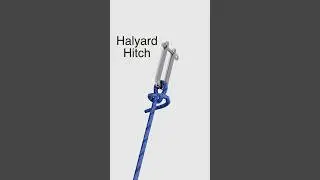 Halyard Hitch - line to shackle - How To Tie Boating Knots #knots