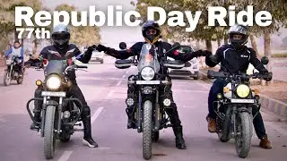 77th Republic Day Ride with All U.P Royal Enfield Bikers .